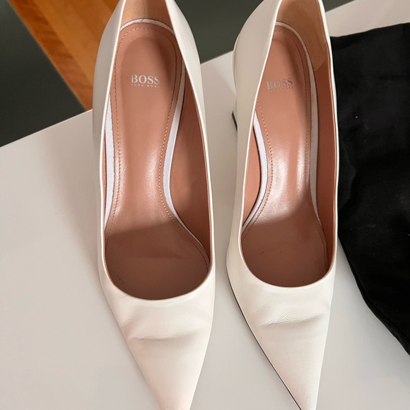Hugo Boss Kristin Pointy P90-C White Heels - Picture 3 of 9
